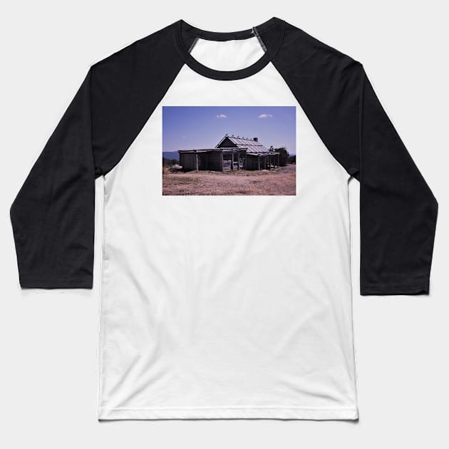 Craig's hut Mt Stirling Baseball T-Shirt by Andyt